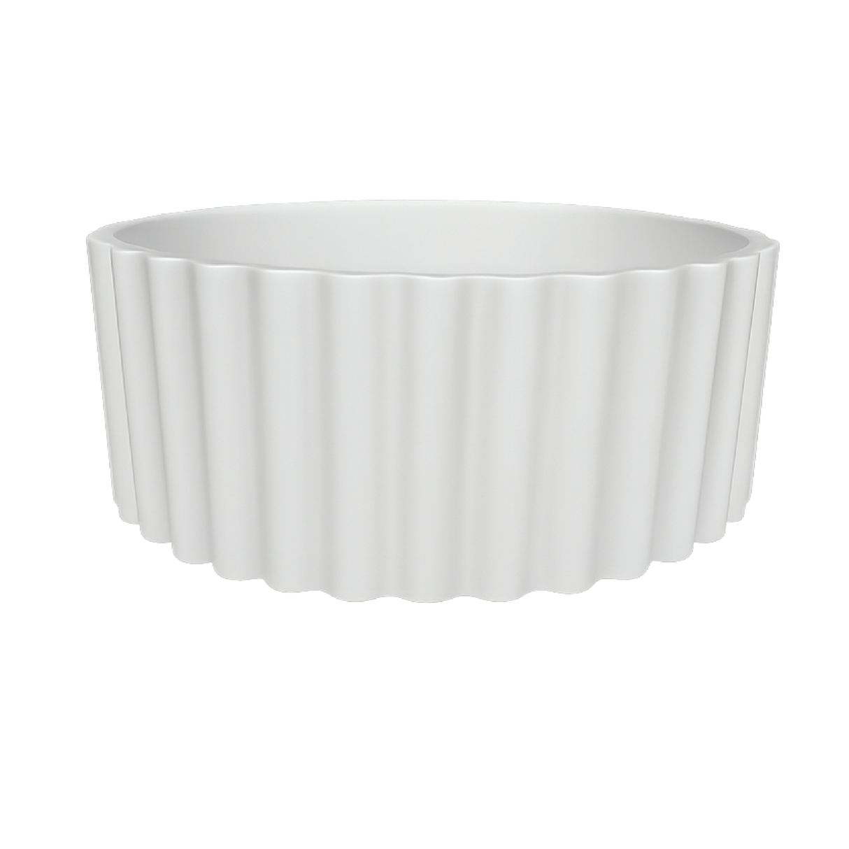 Sienna Fluted Basin - Serene White