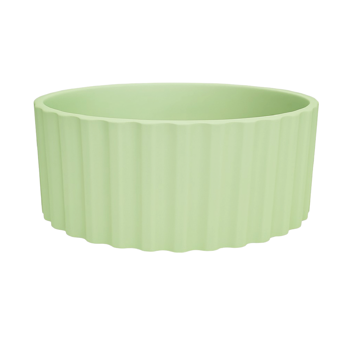 Sienna Fluted Basin - Lush Pastel Green