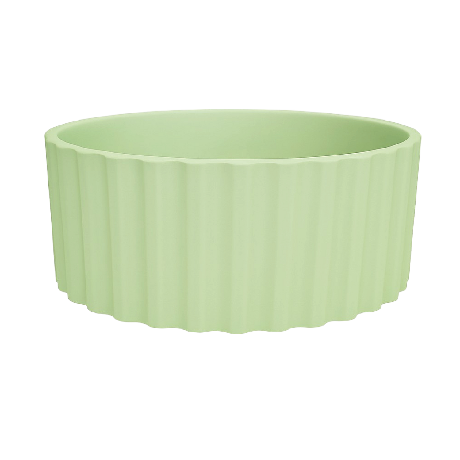 Sienna Fluted Basin - Lush Pastel Green