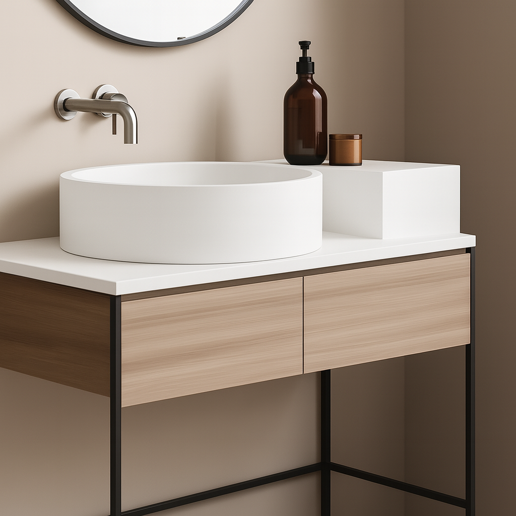 Aria Round Basin - Serene White