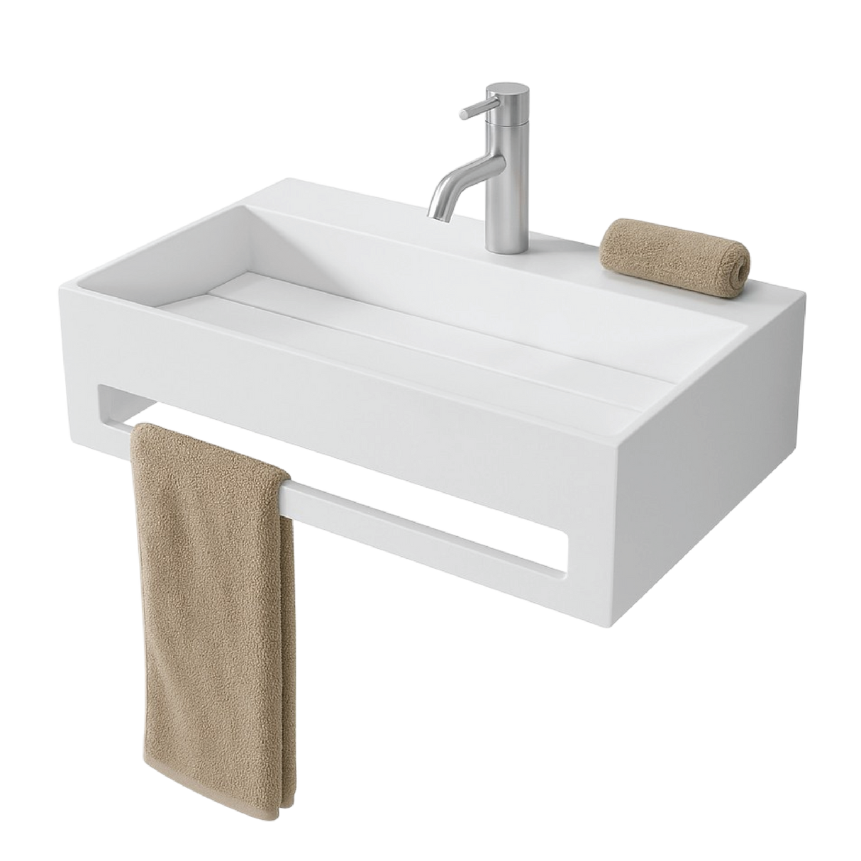 Luxe Wall Basin 700 - Serene White